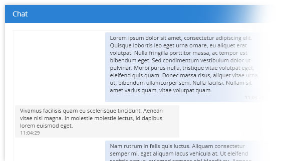 Chat feature screenshot