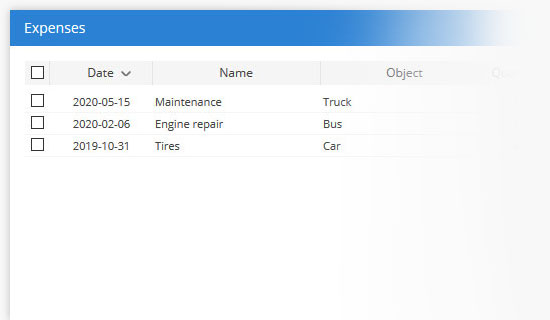 Expenses feature screenshot