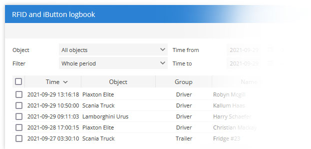 Logbook feature screenshot
